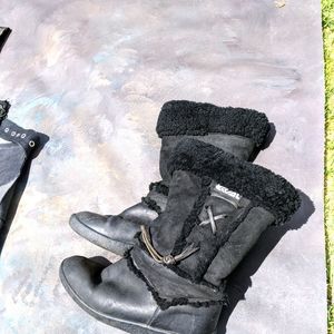 Women's leather winter boots